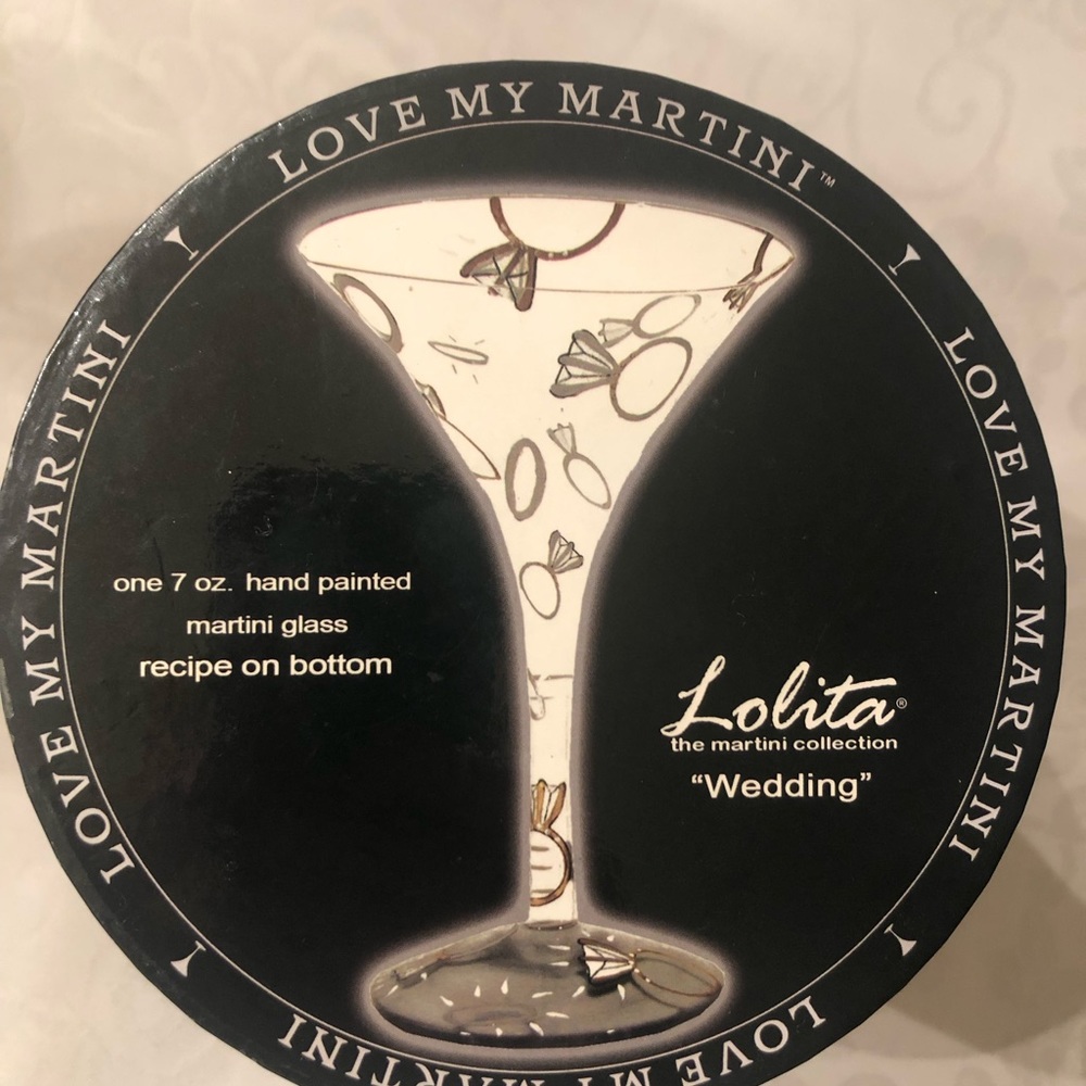 Lolita Wedding or Engagement Martini Collection Glasses